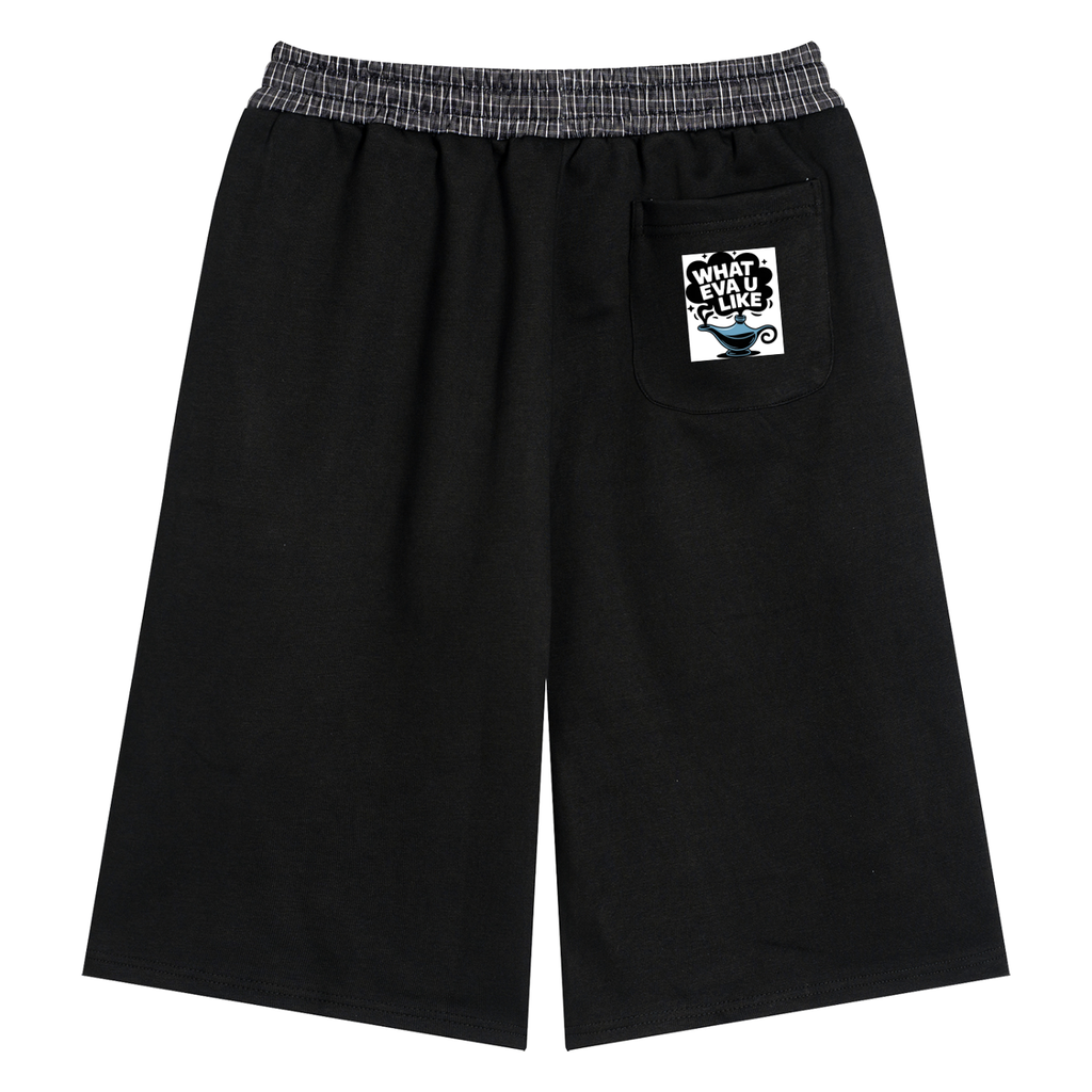 Unisex Plaid Waistband Shorts